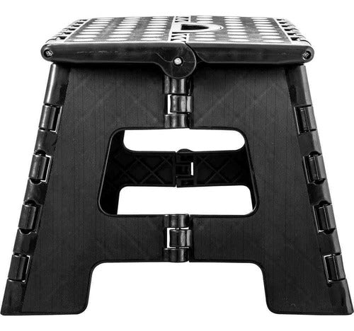 banqueta plástica multiuso dobrável 220mm vonder preta