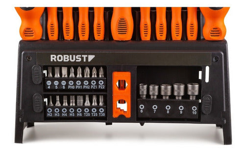 Jogo Chaves De Fenda, Bits E Soquetes 39 Peças Robust Gedore