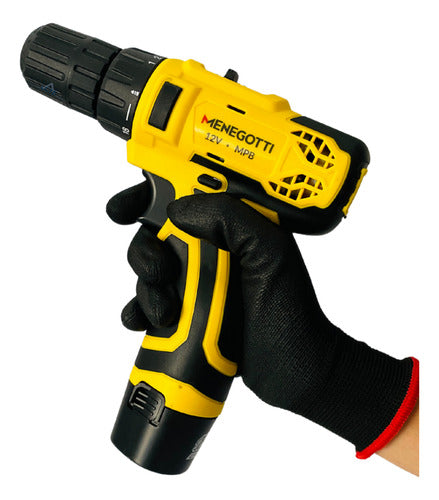 parafusadeira mandril 10mm 12v lítio 1,3ah bivolt menegotti