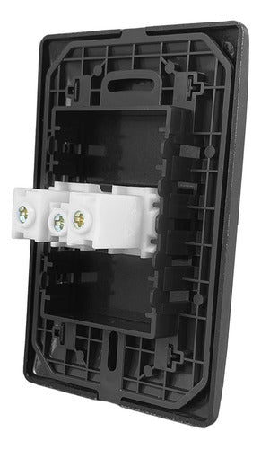 tomada 2p+t 20a horizontal 4x2 habitat onix fame cinza