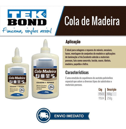 Cola Para Madeira Tek Bond 250gr