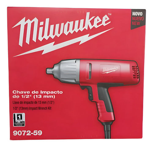 chave de impacto 1/2 milwaukee 9072-59 400nm 50hz/60hz vermelho 50hz/60hz