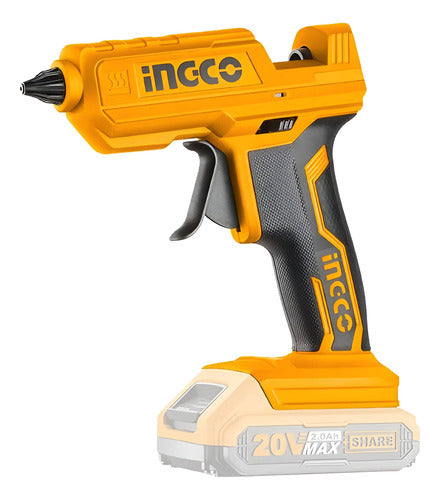 pistola de cola quente a bateria (não acompanha) 20v ingco  - laranja