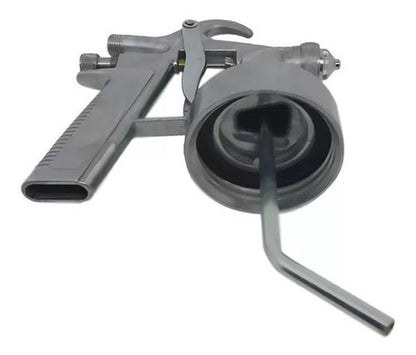 Pistola De Tinta Baixa Pressão Ar Direto 1000ml Aluminio Cor Prata