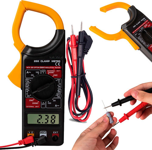 Alicate Amperímetro Digital Multimetro Sonoro Fertak