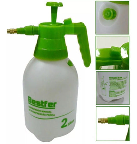 pulverizador borrifador plantas flores orquideas 2l bestfer  branco