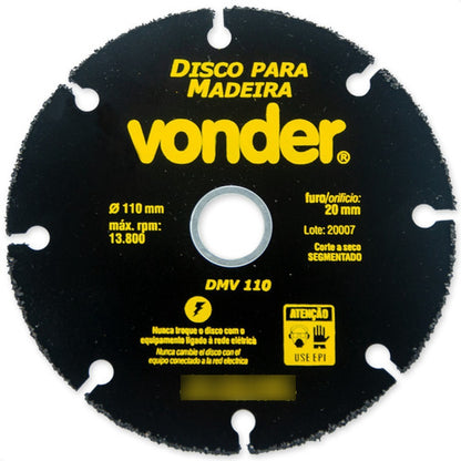 Disco Corte Para Madeira Pvc Mdf Piso Laminado 110mm Vonder