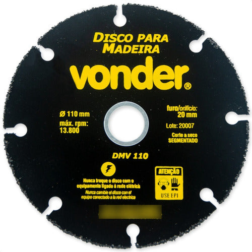 Disco Corte Para Madeira Pvc Mdf Piso Laminado 110mm Vonder