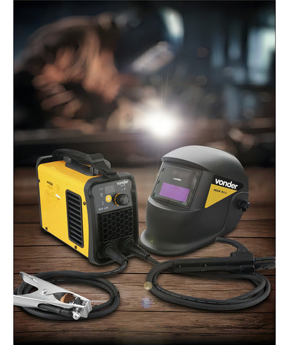 Inversor Para Solda Eletrodo E Tig Im125 C/ Máscara Vonder Amarelo