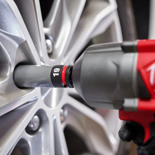 Jogo Soquetes Impacto 1/2 17mm 19mm 21mm 3 Peças Milwaukee