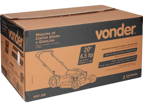 máquina gasolina cortar grama 20pol 6.5hp mgv 206 vonder