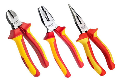 Jogo Kit Alicate Universal 8  Bico 6  Corte 6  Vde Sata