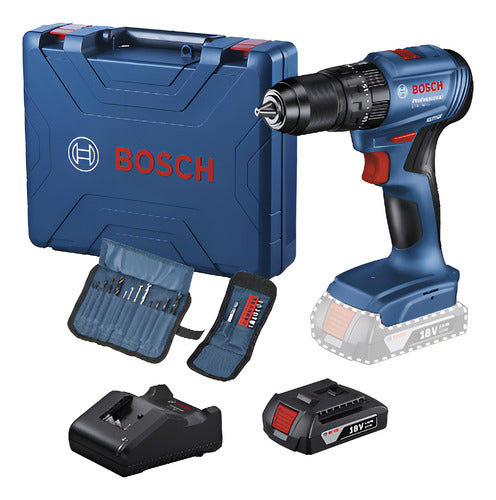 parafusadeira bateria 18v 1 bateria gsb185 brushless bosch azul