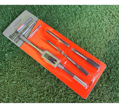 Kit 8 Peças Jogo Macho Abrir Fazer Rosca Aço Carbono Bestfer Prateado