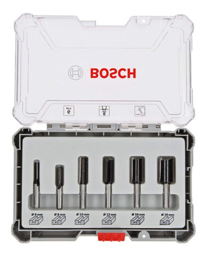 Jogo De 6 Fresas Haste Reta 6mm 6 Pçs Bosch 2607017465000