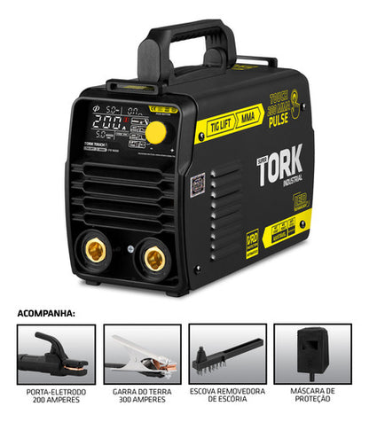Máquina De Solda Inversora Super Tork Touch 200 Vrd 60hz Preto