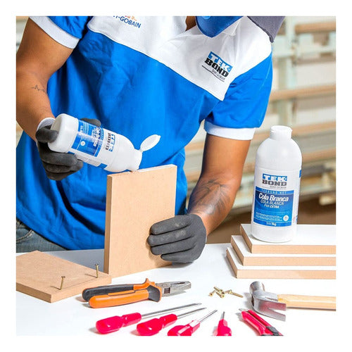 Cola Branca Pva Extra 1kg Artesanato Madeira Tekbond