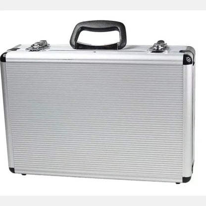 Fertak Maleta Padrão Aluminio Média Prata Com Divisórias