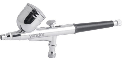 aerógrafo com acessórios 13 pcs vonder 6220013000 prateado