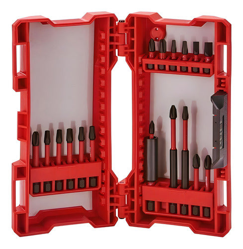 Jogo De Bits De Impacto Milwaukee Shockwave 18 Unidades