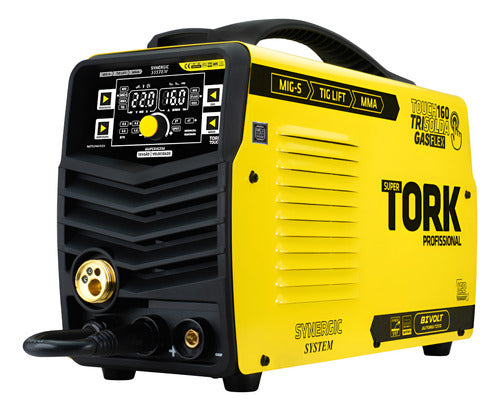 Maquina Solda Inversora Mig Gás Flex 160a Super Tork 5kg Amarelo