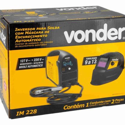 Máquina De Solda Dig + Mascara Automatica Im 228 Vonder - Amarelo