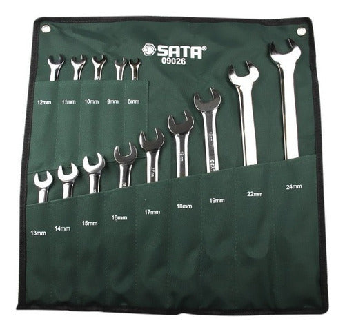 jogo de chaves combinadas 8 a 24mm c 14 pcs sata - st09026g