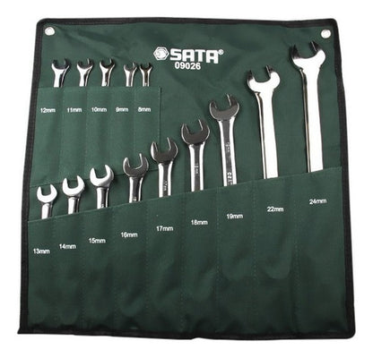 Jogo De Chaves Combinadas 8 A 24mm C 14 Pcs Sata - St09026g