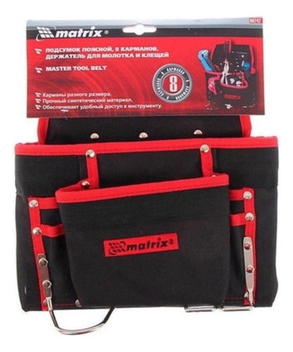 Bolsa Cinto Para Ferramentas 8 Bolsos E Suporte Para Martelo