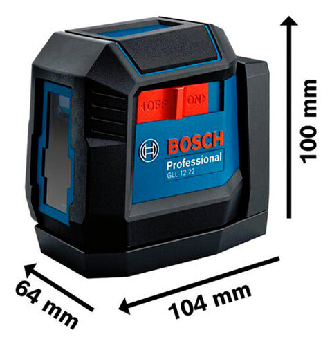 nível a laser 2 linhas verm gll12-22 bosch profissional 12m