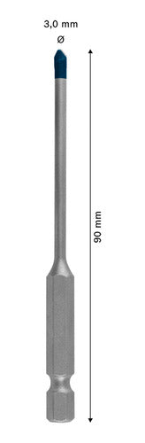 broca para porcelanato expert hexagonal ø3 x 90mm bosch