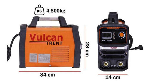 maquina inversora de solda portátil 220v vmi200p vulcan