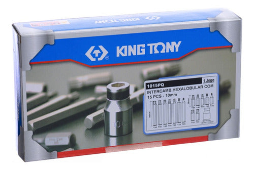 jogo de bits torx 10mm 15 peças 1015pq king tony