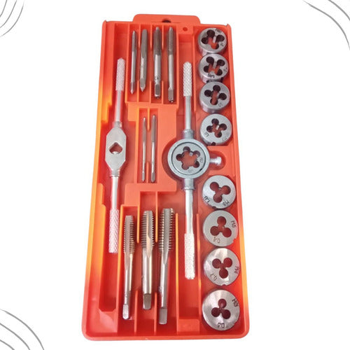 Kit Tarraxas E Cossinete Macho Jogo 20 Peças Estojo Bestfer  Laranja