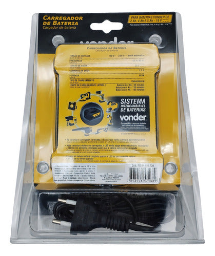 Carregador Bateria 18v Intercambiável Convencional Vonder