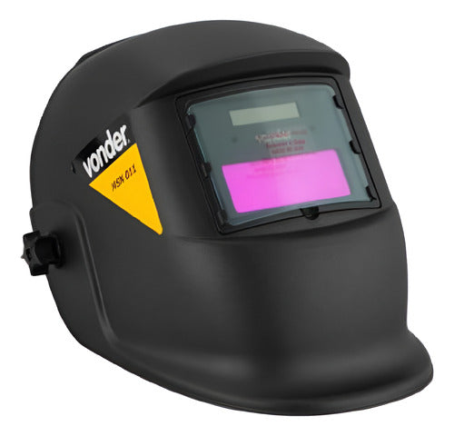 máscara p/solda escurecimento automático ton11 msn011 vonder preto lisa