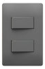 2 Interruptores Simples Cinza Acetinado 10a 250v Ônix Fame 10 A 250v Cinza