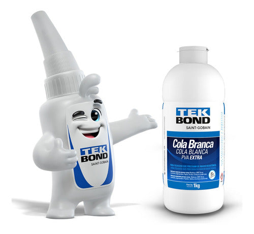 Cola Branca Pva Extra 1kg Artesanato Madeira Tekbond