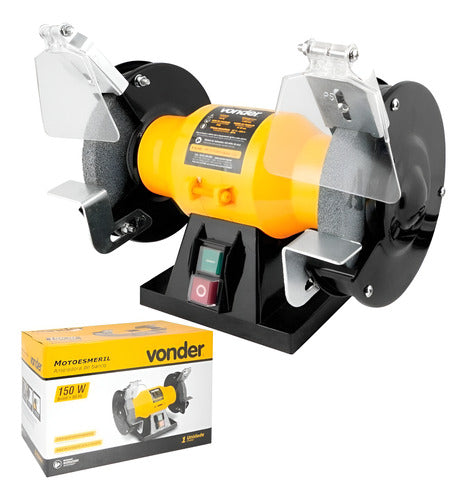 motoesmeril lixadeira de bancada 150w vonder amarelo 60 hz