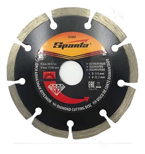 Disco De Corte Diamantado 115/110mm X 22/20mm 7310555 Sparta
