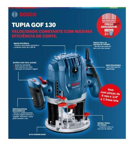 Bosch Gof130 Tupia De Coluna Profissional 220v 1300w