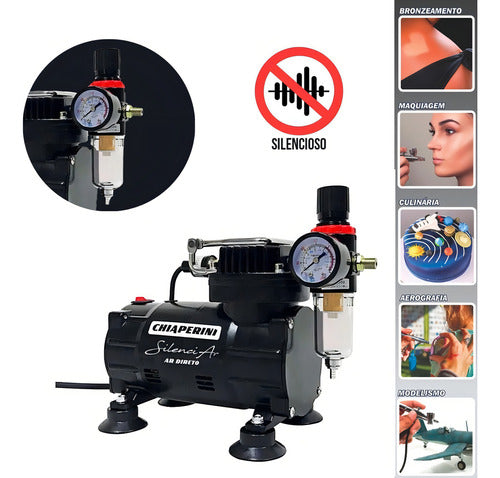 compressor ar direto silencioso c/filtro 24613 chiaperini preto