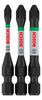 Jogo Bit Ponta Dupla 3 Unds Pro Impact Pz 1,2,3 55mm Bosch
