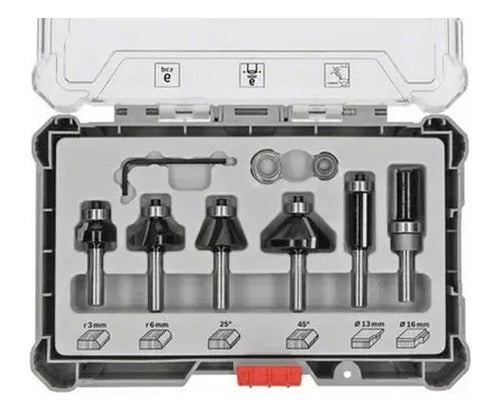 KIT DE FRESA 6 PCS ACABAMENTO HASTE 6MM BOSCH