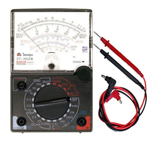 multímetro analógico 1000v et-2022b minipa