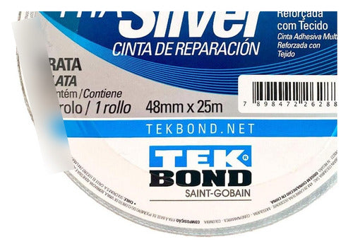Fita Silver Tape Tekbond 48mm X 25m Prata