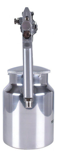 pistola de pintura alta pressão bico 1.2/1.5/1.8mm 1l stels prata