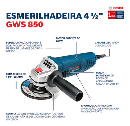 Combo Esmerilhadeira Gws 2200-180 Gws 850 220v