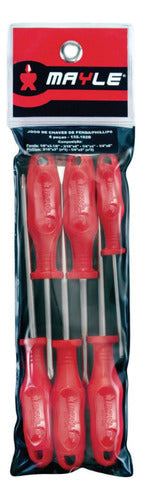 Jogo De Chave De Fenda E Phillips 6 Peças 132102m - Mayle