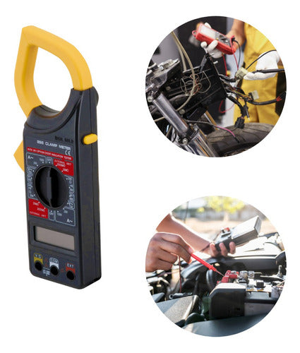 alicate amperímetro digital multimetro sonoro fertak